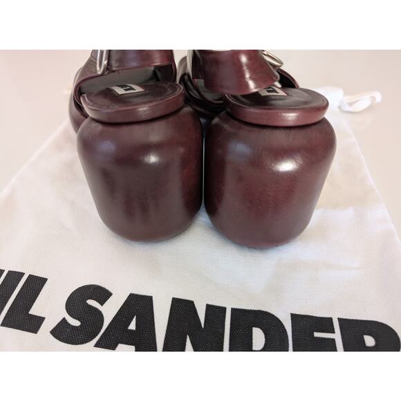 Jil Sander Ribes Leather Column Heel Slingback Sandals Women’s EU 36 US 6 Chic - Picture 9 of 9